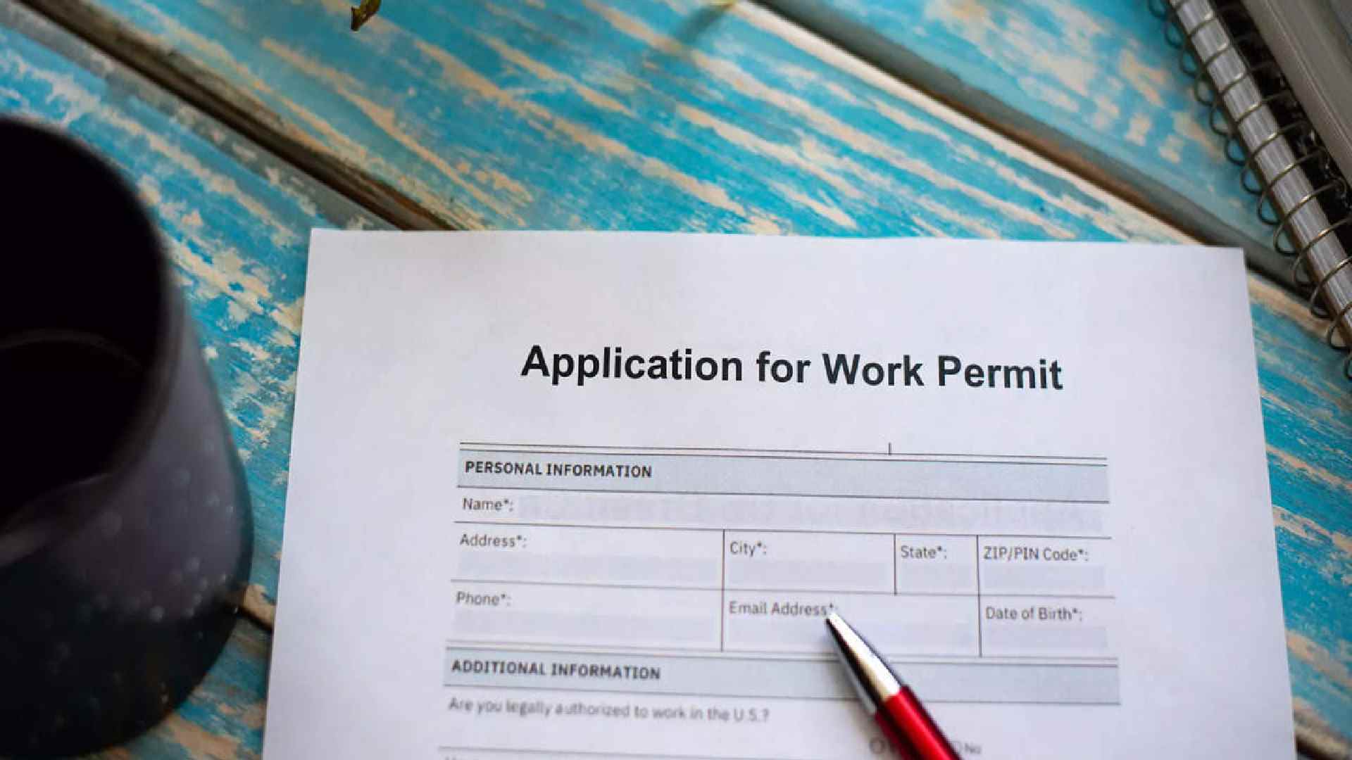 work permit application